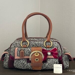 Vintage Coach Soho Tweed Satchel